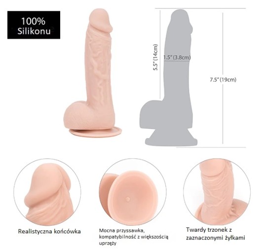 Dildo - Addiction Mark Dong 19 cm Beige